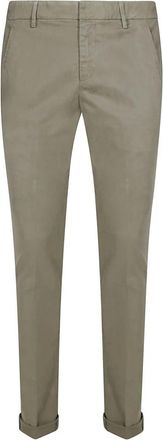 Dondup Chinos, male, Beige, Size: W40 Slim Chino Pants with Back Pockets