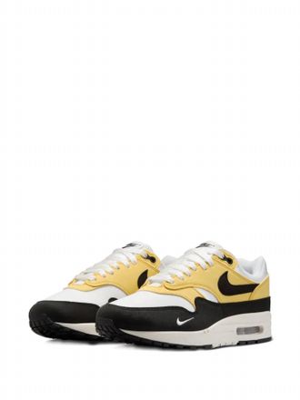 Nike Womens Air Max 1 87 Textile Sneakers In Saturn Gold/summit White/sail/black