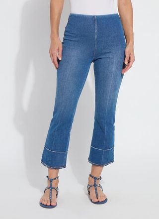 Lyss&eacute; Dara Seamed Hem Crop Denim (25 Inseam)