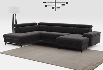 Cotta Wohnlandschaft »Emma U-Form« mit Kopfteilverstellung, wahlweise mit Bettfunktion & Bettkasten