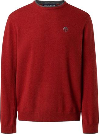 North Sails Girocollo Logo Sweater - Heren - Ronde hals truien - Rood - 4XL - Wol - Truien & Vesten