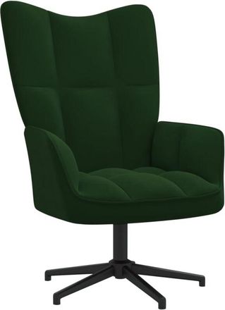 vidaXL Sillón de relax de terciopelo verde oscuro Vidaxl
