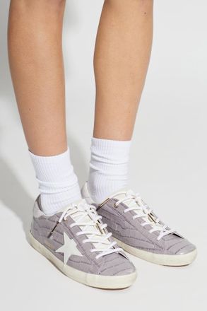 Golden Goose Super Star Sports Shoes, Womens, Purple