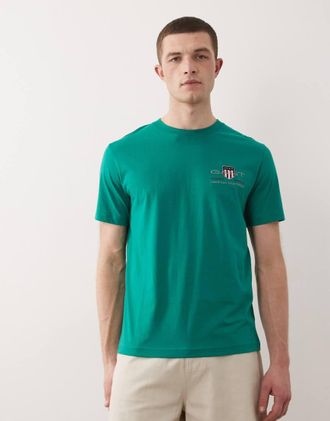 GANT Archive - T-shirt verde con logo