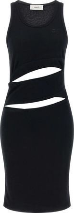 Coperni Spiral Cotton Mini Dress - Dames - Casual kleedjes - Zwart - M - Katoen - Kleedjes