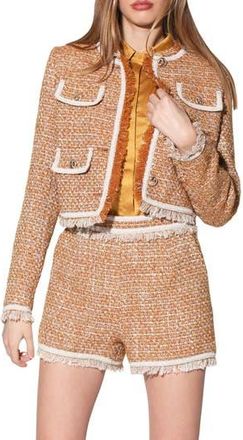 Walter Baker Leondra Tweed Jacket in Honey Tweed at Nordstrom Rack, Size Large