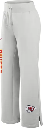 Nike Kansas City Chiefs Primetime Phoenix Wide-Leg Nike Womens NFL Sweatpants in Grey | 027E0BB7G-VZL