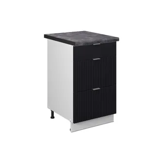 Vicco Mueble Bajo De Cocina Fame-line, Rayas Negras, 50 Cm, Et Antracita