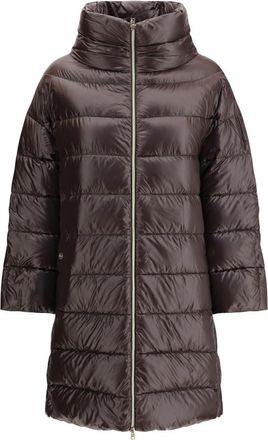 Herno Brown Mock Collar Jacket