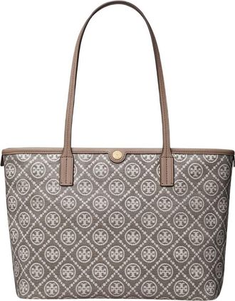 Tory Burch Grey T Monogram Small Tote