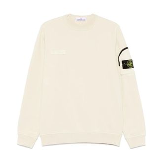 Stone Island Sweatshirts, male, Beige, S, Compass Sweatshirt