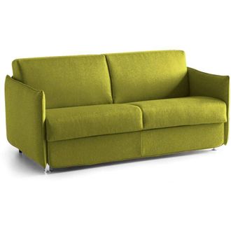 Dmora Divano fisso 3 posti Severo, Sof&agrave; lineare per salotto, imbottito, sfoderabile, Qualit&agrave; 100% Made in Italy, 200x95 h90 cm, Verde - Dmora