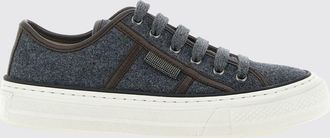 Brunello Cucinelli Sneakers platform in lana vergine con applicazione monile