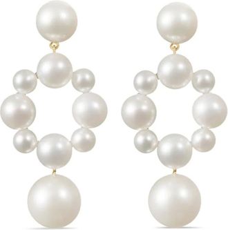 Sophie Bille Brahe Orecchini di perle Nebula in oro giallo 14 carati - Bianco