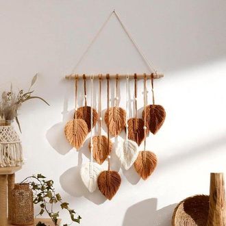 OEM Tapiz De Pared, Peque&ntilde;as Borlas, Hilo Marr&oacute;n, Adorno Colgante, Decoraci&oacute;n Para Dormitorio, Sala De Estar, Dormitorio Universitario