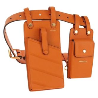 Fendi Pre-owned Belt Bags, female, Orange, Size: ONE SIZE Pre-owned Vintage Leather Belt