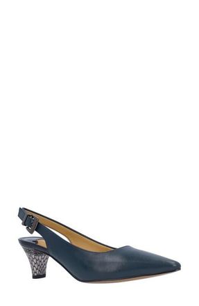 J. Rene&eacute; Mayetta Slingback Pump in Navy at Nordstrom, Size 10.5