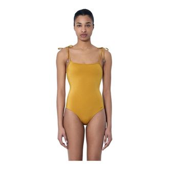 Chlo&eacute; One-piece, female, Yellow, Size: 2XS Tie-Shoulder Swimsuit