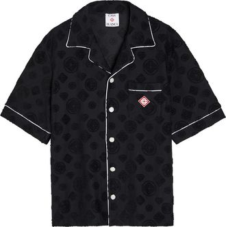 Casablanca Casablanca Logo-monogrammed Terry Shirt - Black - XL