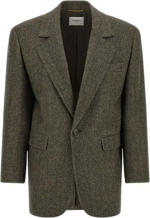 Saint Laurent Dames, Jassen, Bruin, Maat: XS Wol