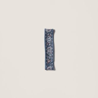 Miu Miu Printed silk skinny scarf