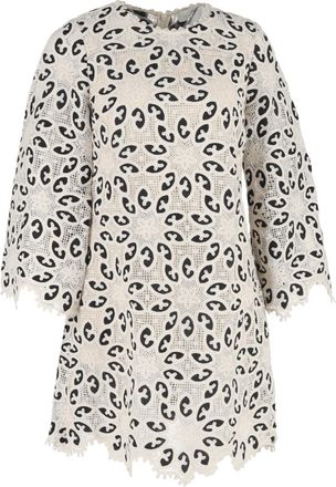 Zimmermann Pre-owned Womens Ottie Bobbin-Lace Mini Dress in White Cotton - Size 2XL
