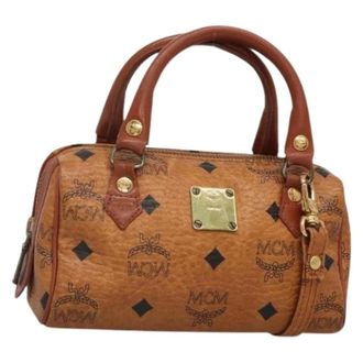 MCM Tweedehands leren handtassen - Dames - Pre-owned - Bruin - Maat: ONE Size Leer