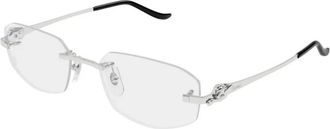 Cartier Glasses, female, Gray, Size: 55 MM Eyeglasses