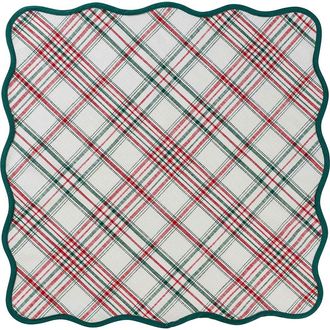Juliska Merry Tartan Square Tablecloth in Mulberry Brown at Nordstrom