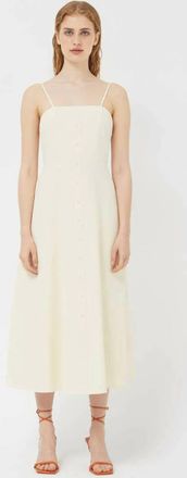 Compa&ntilde;&iacute;afant&aacute;stica Long Open Back Dress In Ecru