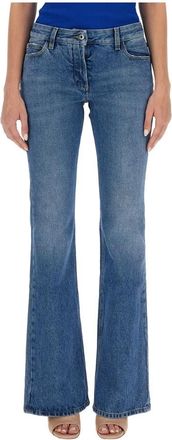 Off-white Slim Flared 5pkt Pants - Dames - Flared Jeans - Blauw - W25 - Jeans
