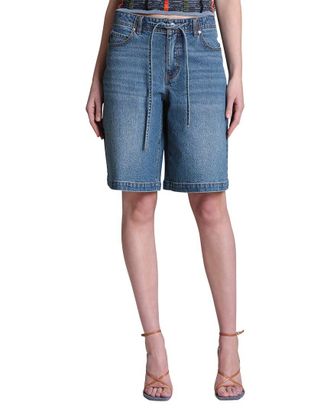 Avec Les Filles Drawstring Mid Rise Short