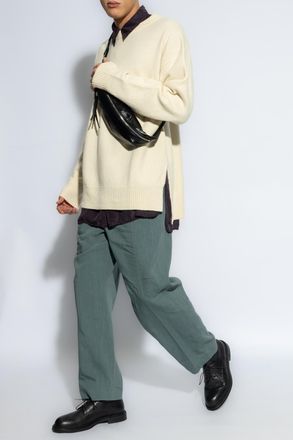 Jil Sander Wool Sweater, Mens, Cream