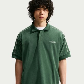 Nike Mens Nike Sportswear Club French Terry Polo in Green | IQ6273-323