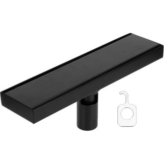 OEM Juego De Desag&uuml;e De Suelo De Acero Inoxidable 304, Desag&uuml;e Lineal Rectangular Para Ducha, Negro Mate, 30 Cm