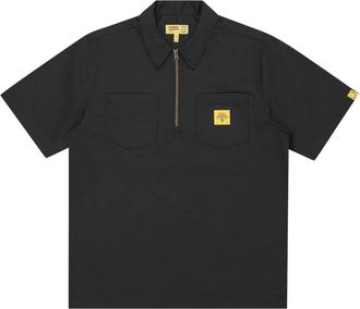 Icecream Kwart Rits Werkoverhemd - Heren - Polos - Zwart - XL - Katoen - Tops