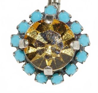 Mariana Womens Friendship Earrings In Amber / Turq