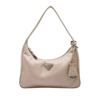 Prada Pre-owned Nylon Shoulder Bag - Dames - Pre-owned - Beige - Maat: ONE Size Nylon
