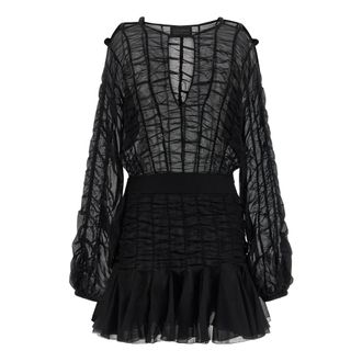 Giovanni Bedin Smock Mini Dress - female - Giovanni Bedin - Short Dresses - Black - XS - Dresses