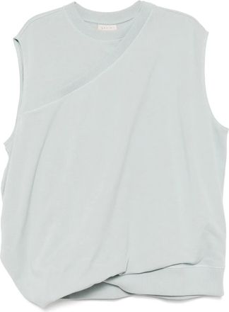 Qasimi Camicia smanicata con drappeggio - Blu