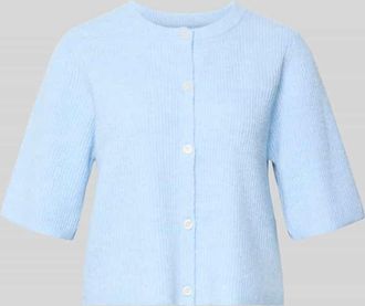 Pieces Regular Fit Strickjacke mit Woll-Anteil Modell SILLY in Hellblau Melange, Gr&ouml;&szlig;e XL