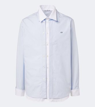 Acne Studios Layered cotton poplin shirt