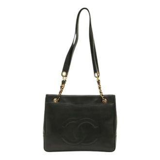 Chanel Pre-owned Vintage Schoudertas - Dames - Pre-owned - Zwart - Maat: ONE Size Leer