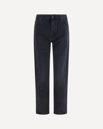 Balmain Jeans a gamba dritta in denim Man 30