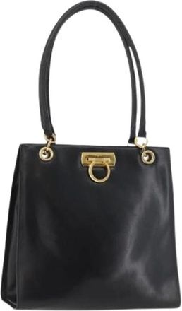 Ferragamo Pre-owned Shoulder Bags, female, Black, Size: ONE SIZE Pre-owned Shoulder Bag