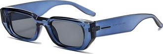 Generic Mens Small Frame Outdoor Sunglasses Vacation Driving Womens Sun Glasses(Blue)