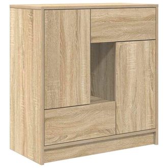 Berkfield Home Sideboard with Drawers & Doors Sonoma Oak 70.5x34x74.5 cm in Brown