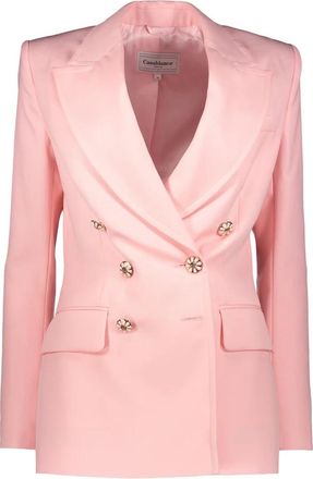 Casablanca Dubbelrijige Blazer - Dames - Blazers - Roze - XS - Katoen - Jassen