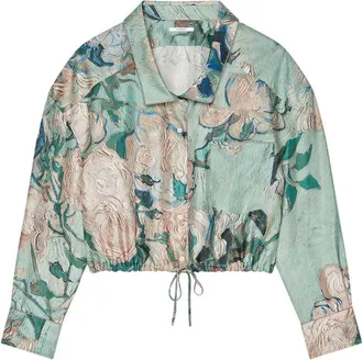 Givenchy Kurzes Seidenhemd von Givenchy mit Rosendruck