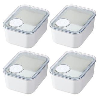 iDesign Small Canister with Removable Pour Cap - Set of 4 - White in White/clear at Nordstrom